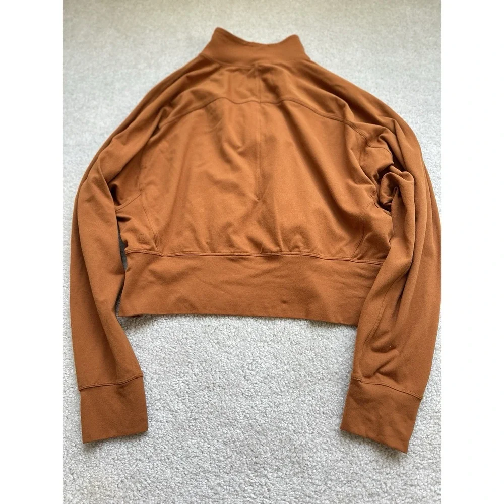 Lululemon Butternut Brown Ready To Rulu Half-Zip Pullover Size 8/10
